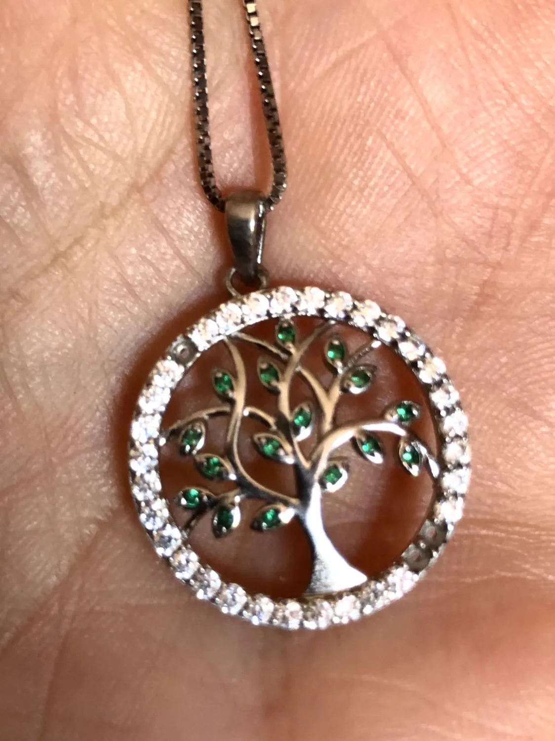 YL Albero della Vita collana argento 925 colorato