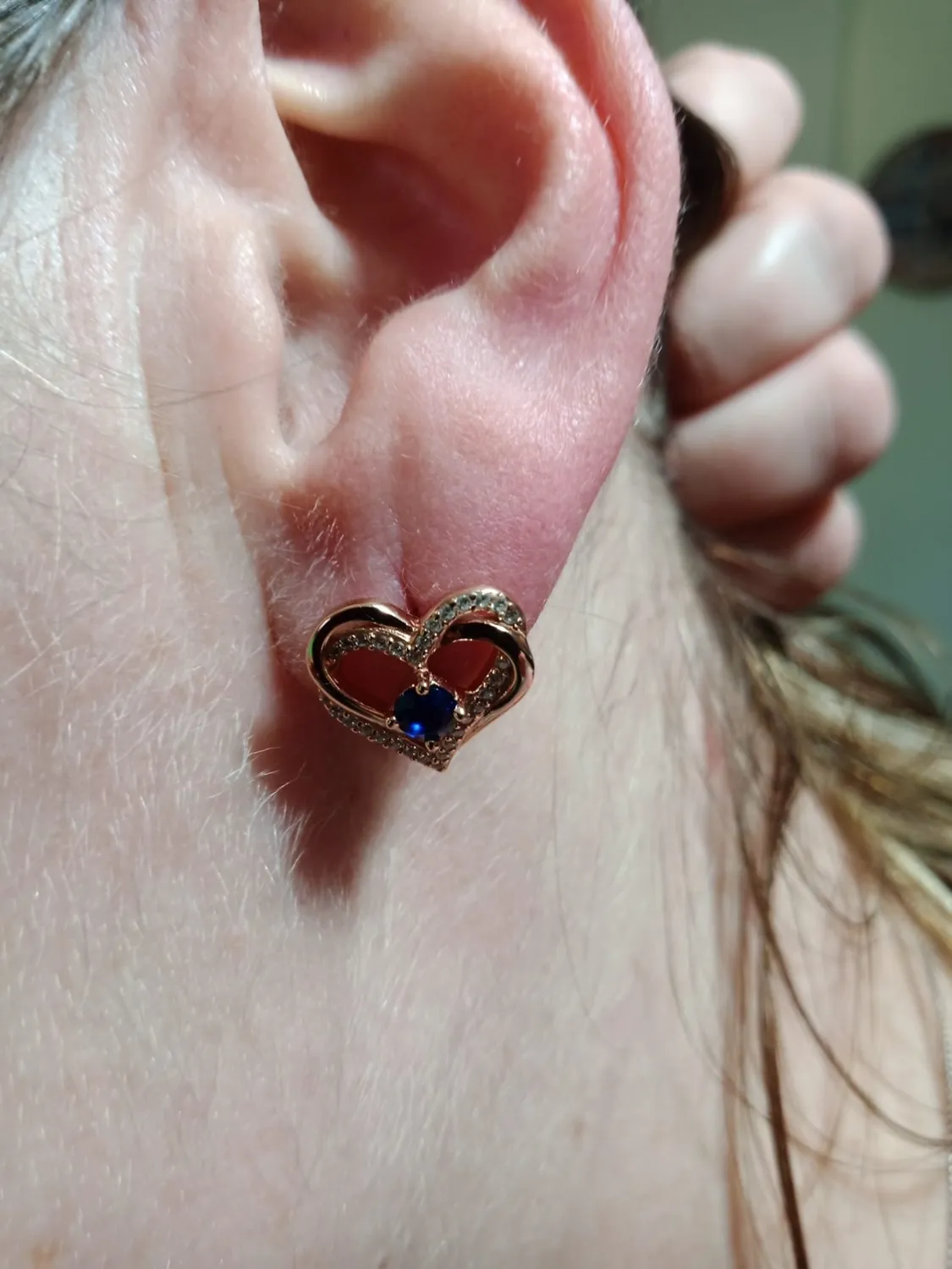 CDE Cuore orecchini argento 925 oro bianco