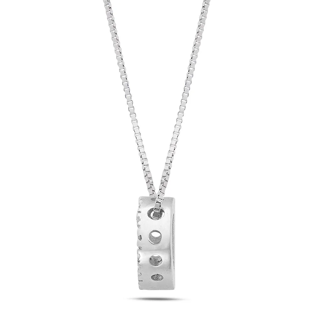 Sinico Letters D collana oro bianco 18kt 42cm diamanti
