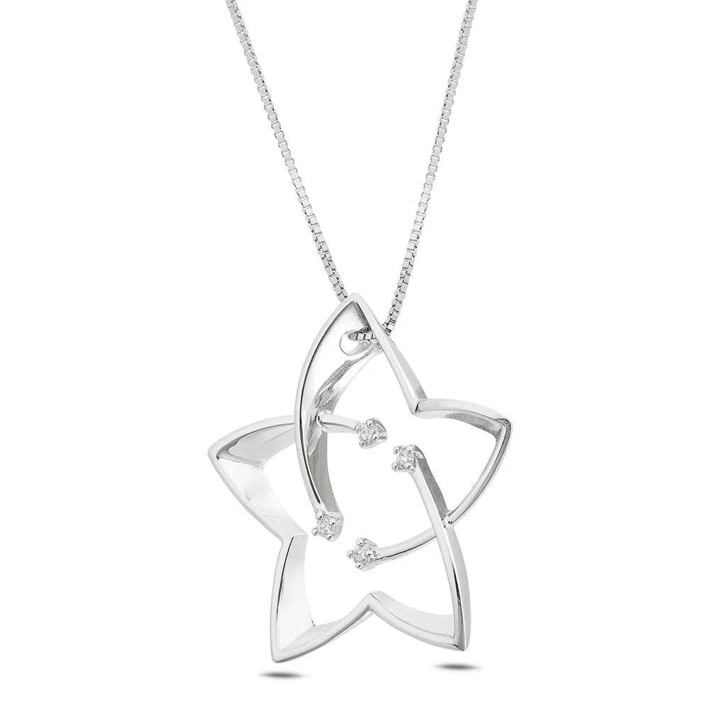 Sinico Cosmo Stella collana oro bianco diamanti 42 cm