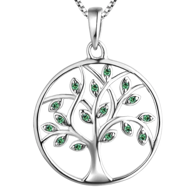 YL Albero della Vita collana argento 925 verde