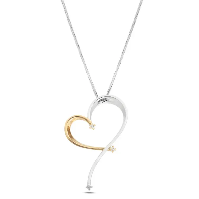 SINICO Batticuore collana cuore oro diamanti