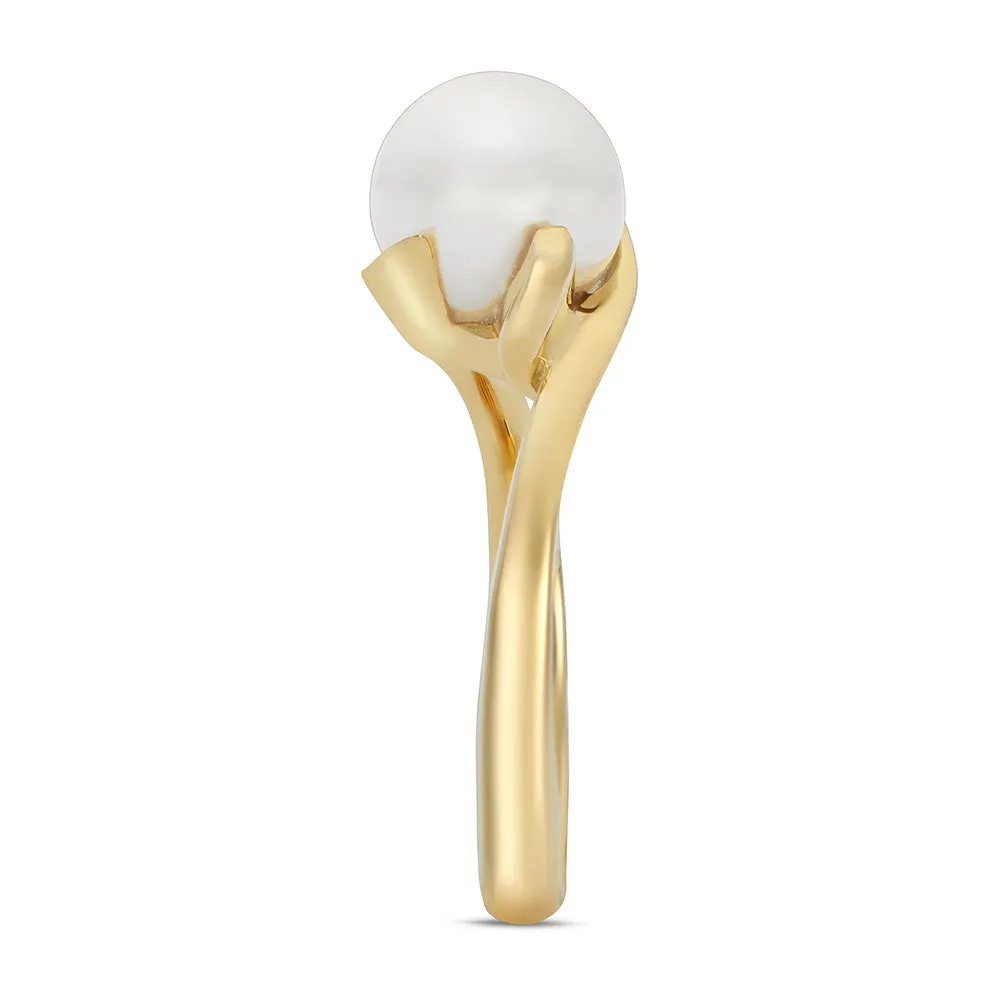 Sinico Perle anello oro giallo perla bianca misura 13