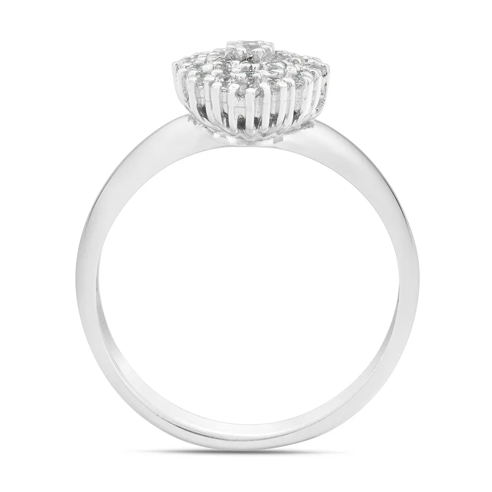 Sinico Classic Pavé Ovale Piccolo anello oro zirconi