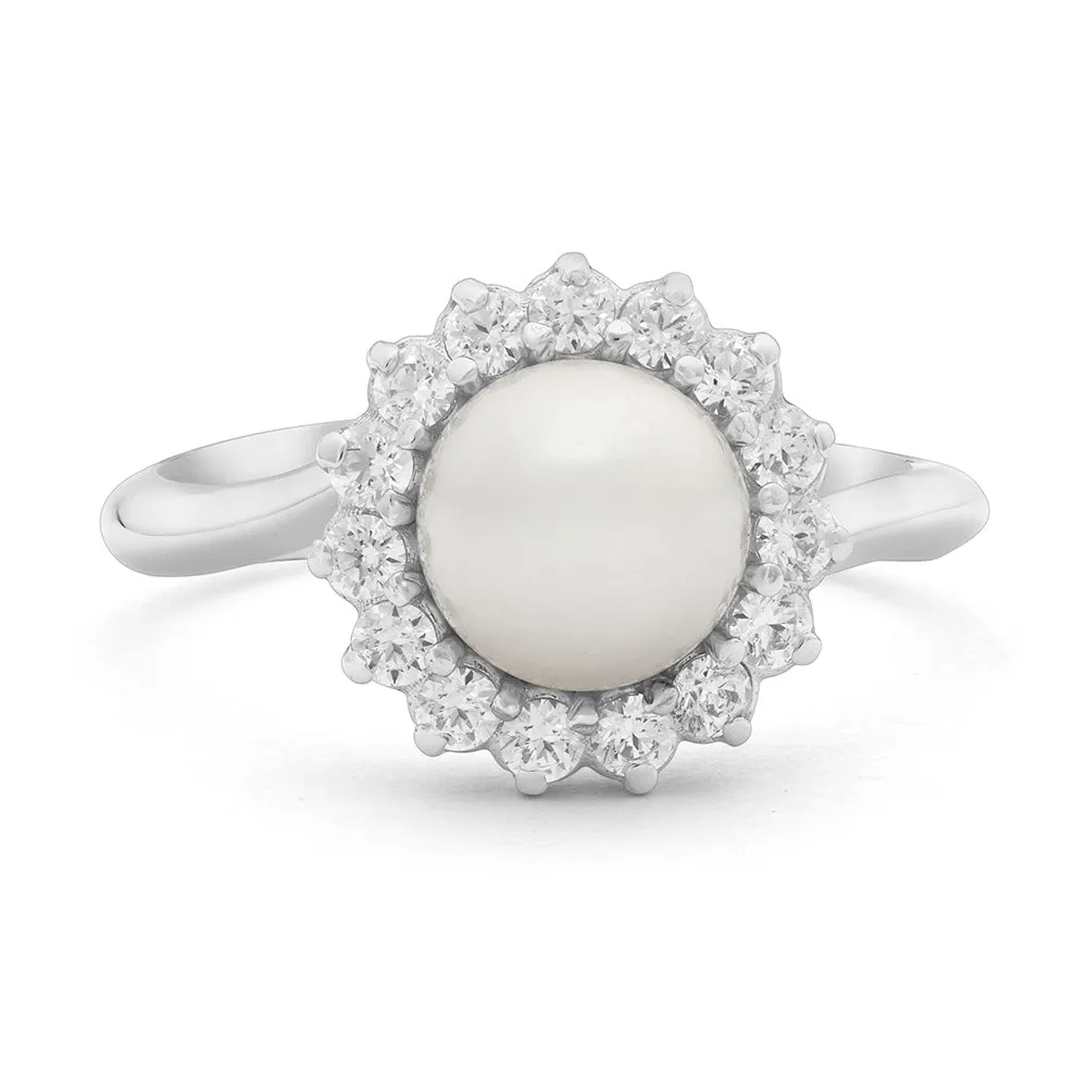 Sinico Perle anello oro bianco perla naturale