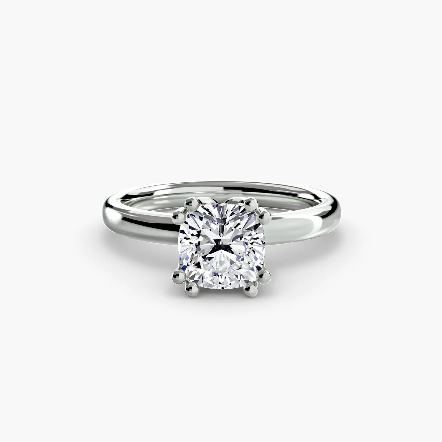 Sinico Solitaire 5 anello solitario oro bianco 14Kt tondo
