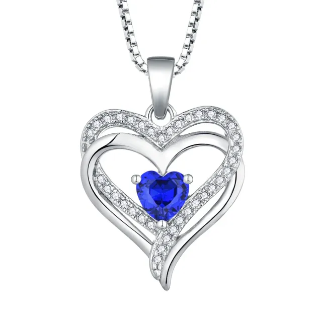 YL Cuore Collana Argento 925 Zirconia 5A