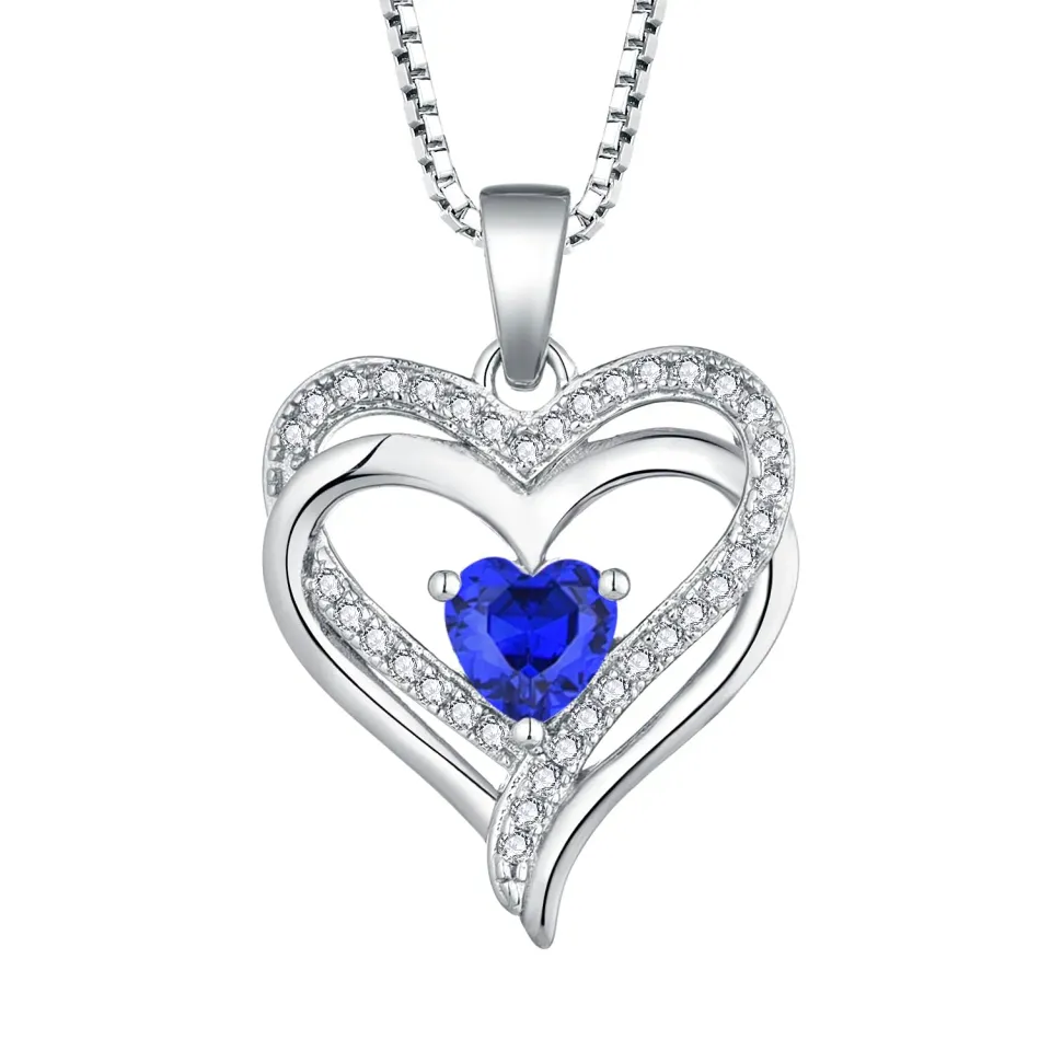 YL Cuore Collana Argento 925 Zirconia 5A