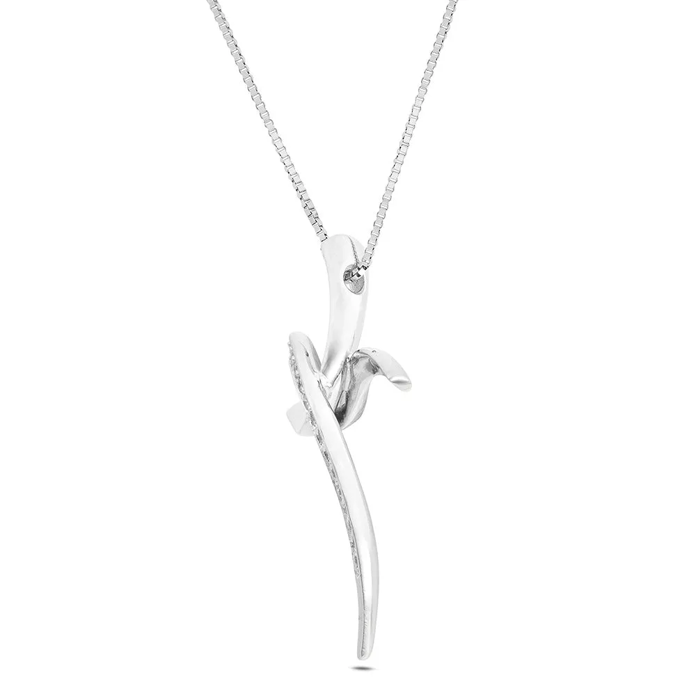 Sinico Mistica Croce collana oro bianco 42 cm diamanti