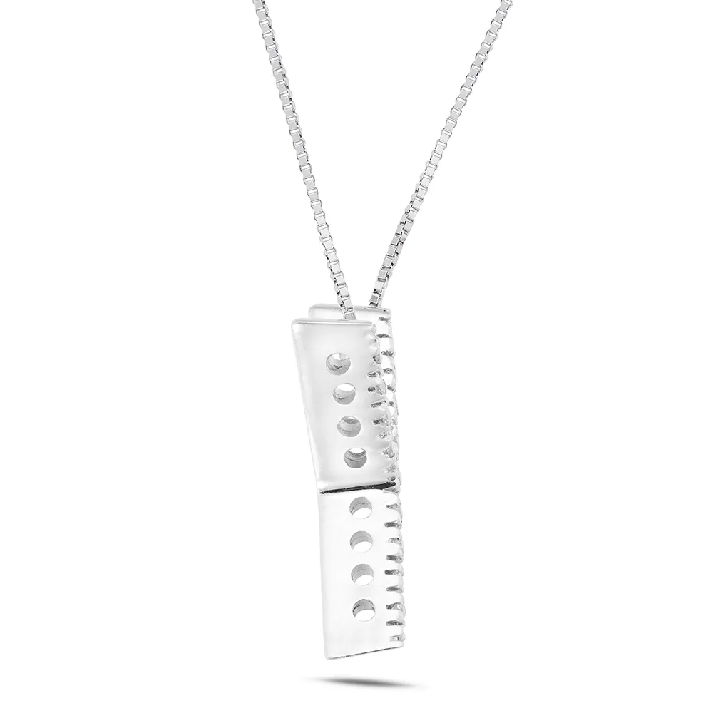 Sinico Letters Y collana oro bianco diamanti 42 cm