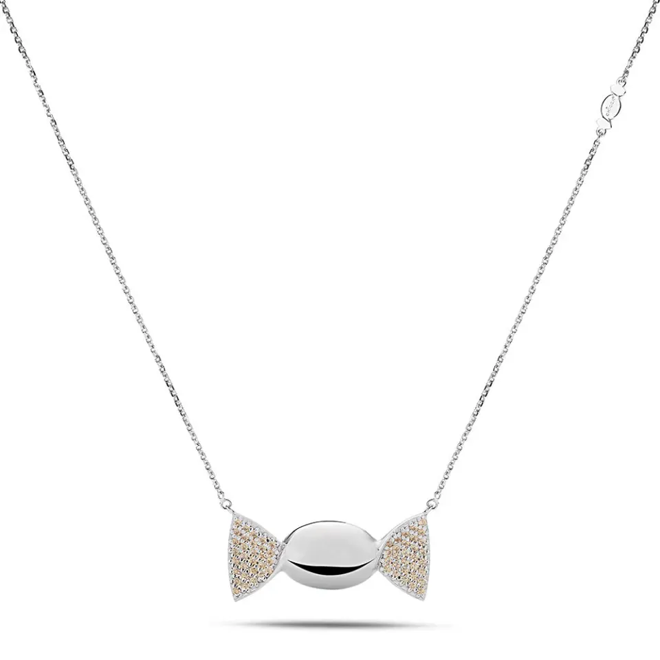 Sinico Chicca Honey collana argento zirconi gialli Easy