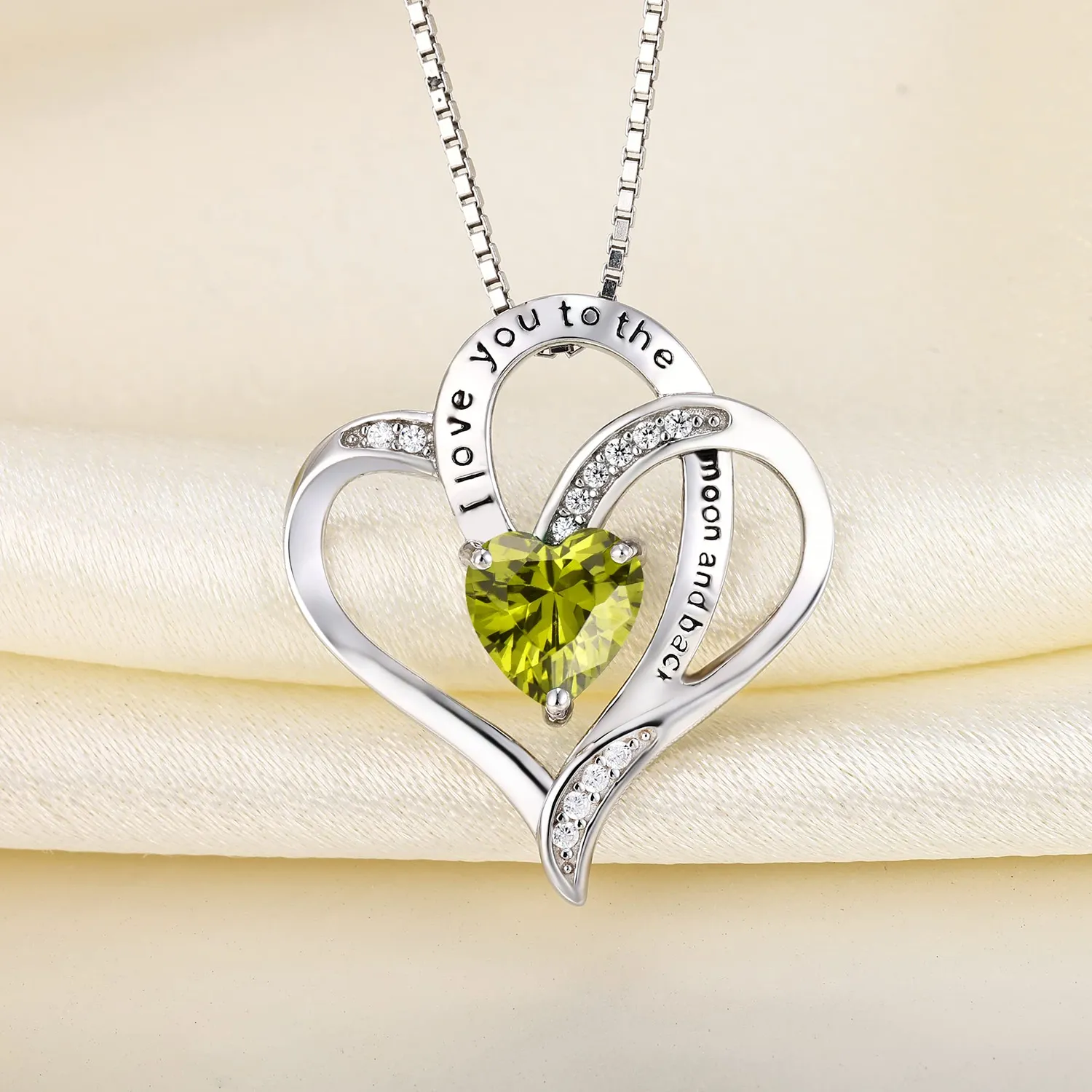 YL Cuore collana argento 925 catena 45+3 cm