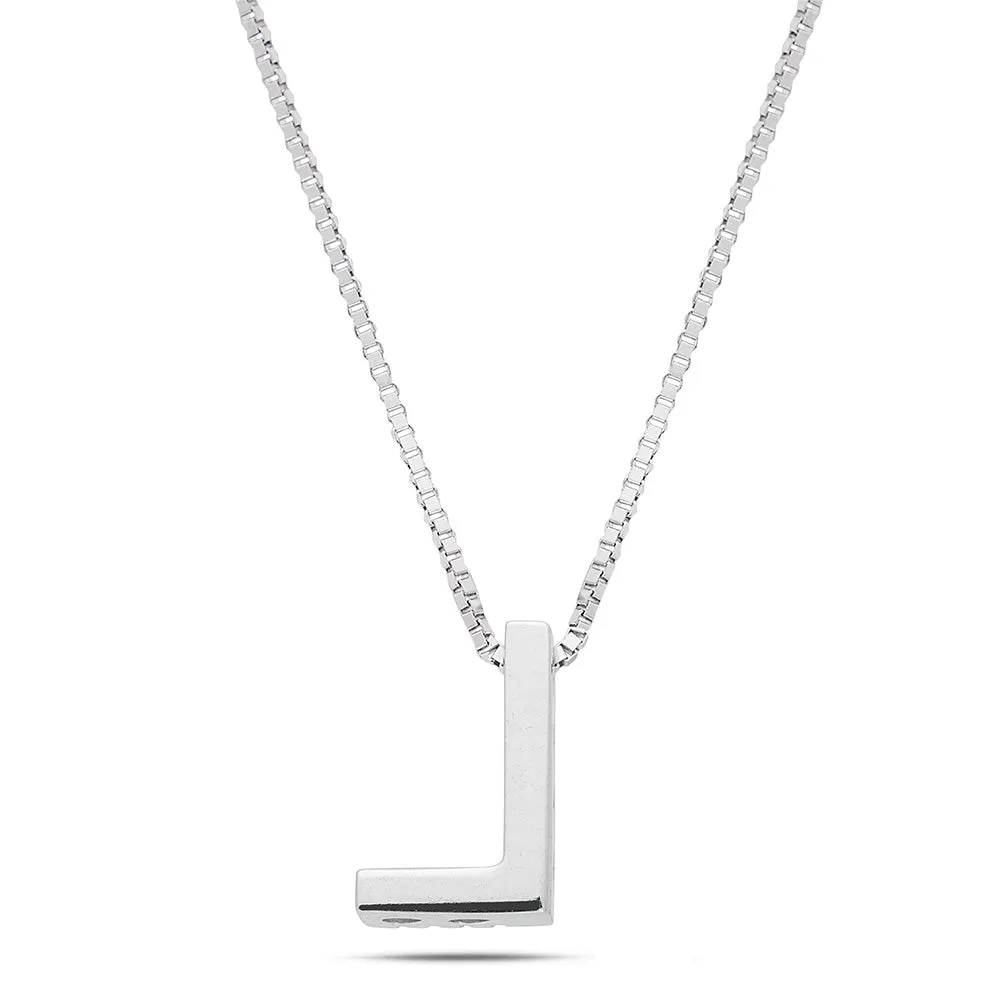 Sinico Letters Collana Lettera L Piccola Oro Diamanti 0,04 ct 42 cm